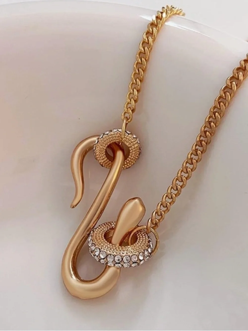 Sovereign Serpent Crystal Necklace